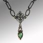 Preview: Keltisches Collier aus Antique Pewter mit echtem Smaragd
